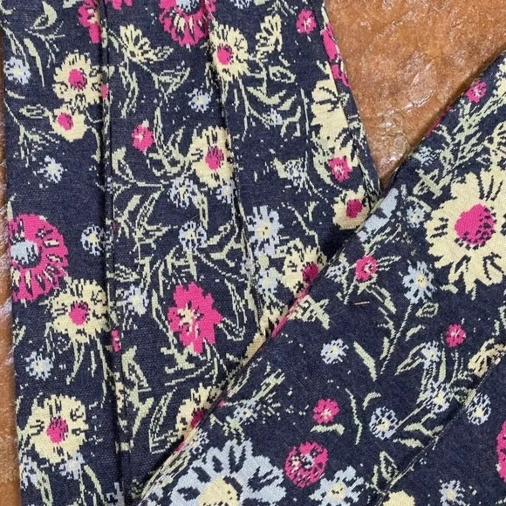 Free People Floral Knit Ponte Skinny Pants 6 - Picture 3 of 12